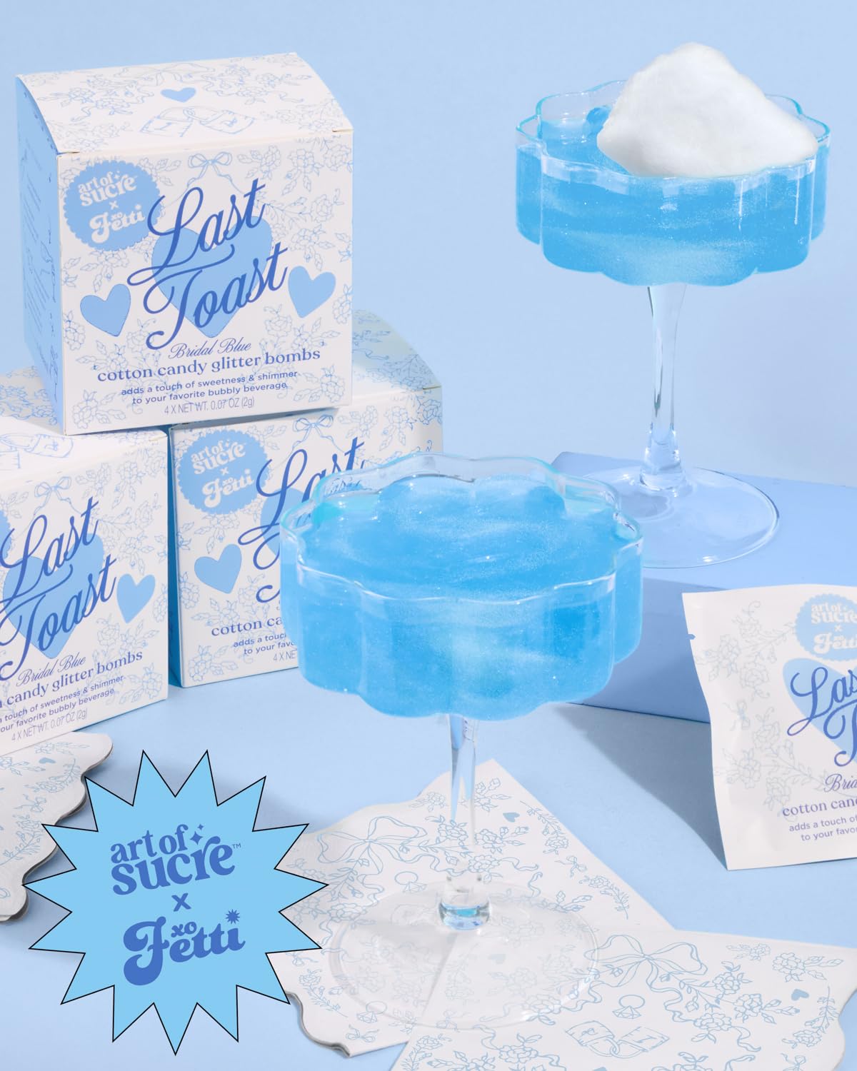 xo Fetti bridesmaids gift glitter bombs ready to elevate a toast