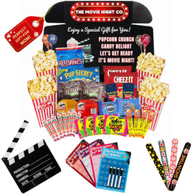 XOXO Parents Movie Night Gift Box shows 42 items for a complete cinema-style night