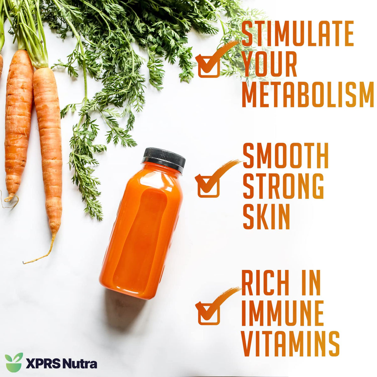 XPRS Nutra carrot powder mixed into yogurt for a creamy, nutrient-rich snack