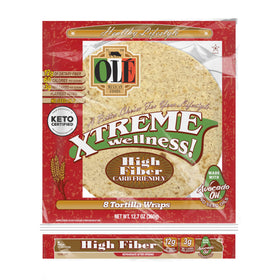 Xtreme Wellness Olé High Fiber tortillas in a pack, ideal for quick, fiber-rich meals.