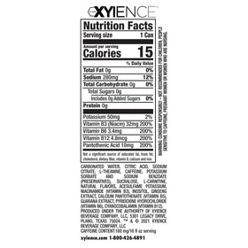 XYIENCE Blueberry Pomegranate label demonstrates natural flavors for everyday energy.
