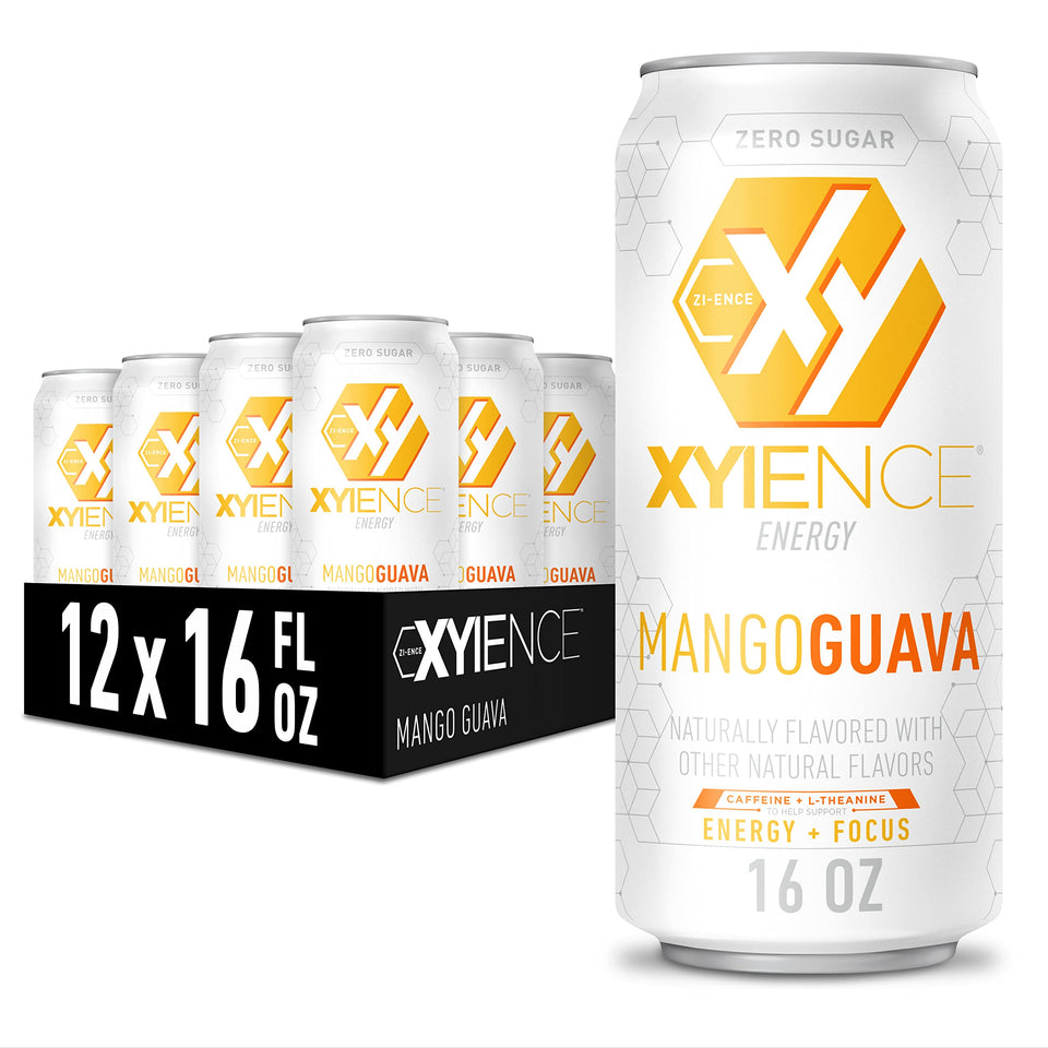Xyience Mango Guava energy can front view, ready to power your workout.