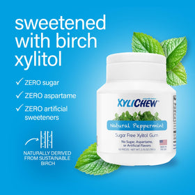 Xylichew birch xylitol sweetener image demonstrates sugar free formula