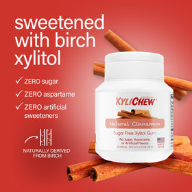 Xylichew dry mouth relief gum shown during travel for quick saliva stimulation