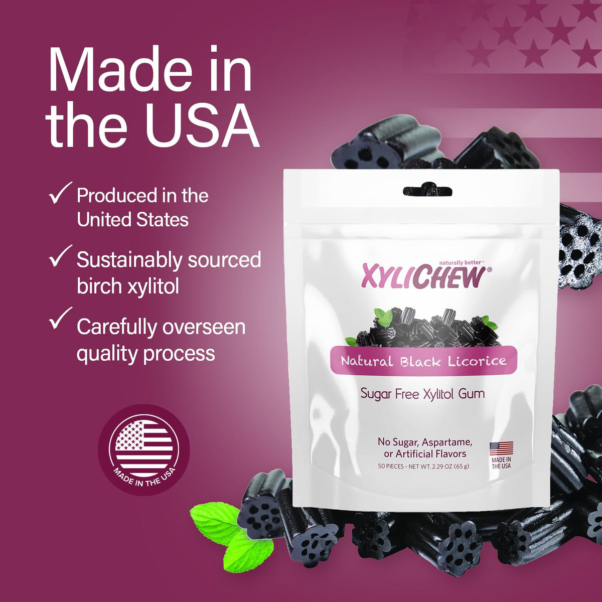 Xylichew dry mouth relief gum photo hints at lasting hydration and breath support