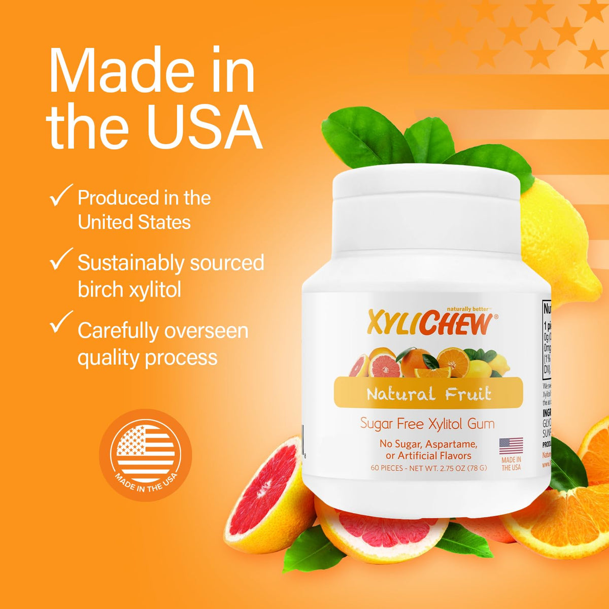 Xylichew gluten-free keto gum packaging highlights dietary-friendly option.