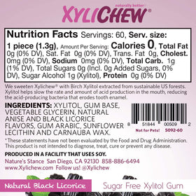 Xylichew gluten-free packaging underscores suitability for keto and dietary needs