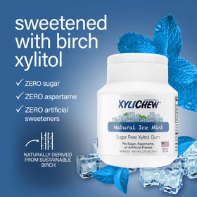 Xylichew Ice Mint four-pack, convenient sugar-free gum for on-the-go refreshment.