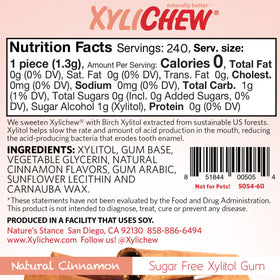 Xylichew keto-friendly cinnamon gum suitable for sugar-conscious snacking
