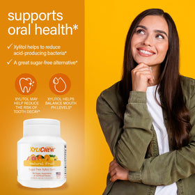 Xylichew USA-made label with responsibly sourced birch xylitol.