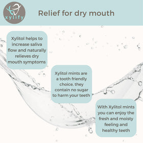 Xylify Happy Teeth Mints dissolving in mouth close up