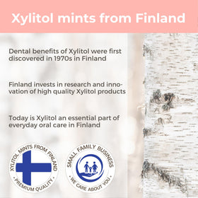 Xylify Happy Teeth grapefruit mints in a jar ready for daily use.
