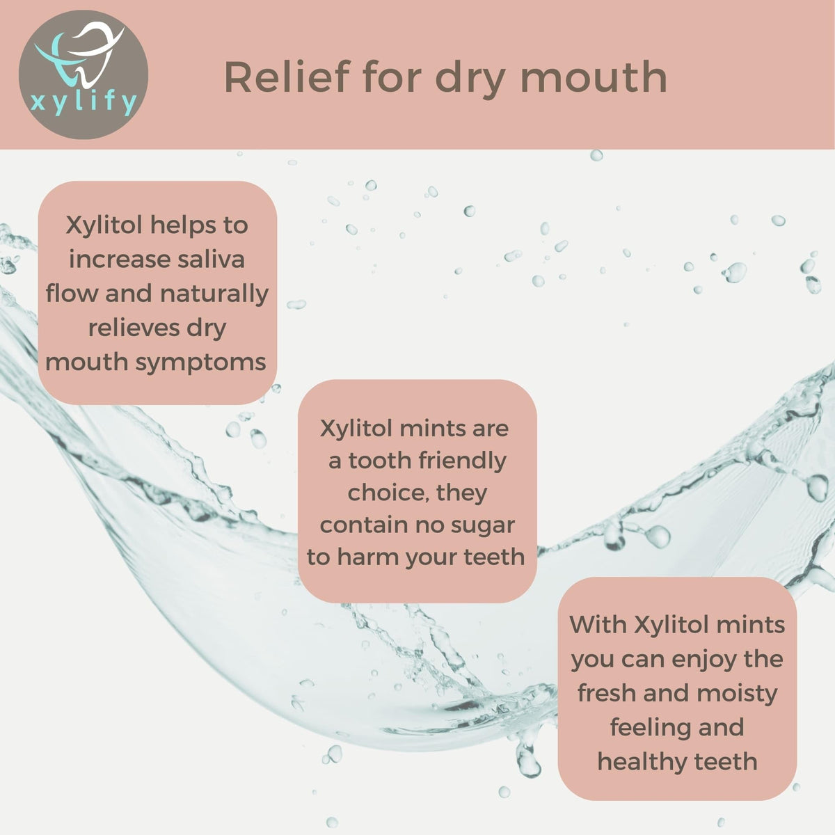 Dispensing Xylify Happy Teeth mints for on-the-go oral care
