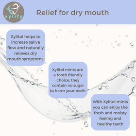 Xylify Happy Teeth mints dissolving in mouth delivering refreshing sensation.