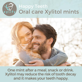 Xylify Happy Teeth Peppermint Mints refreshing flavor and sugar free option
