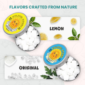 Xylitol Stone breath freshness close-up demonstrates minty aftertaste.