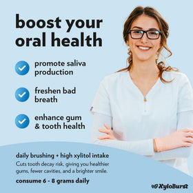 Xyloburst aspartame-free vegan mints packaging emphasizes natural flavors.