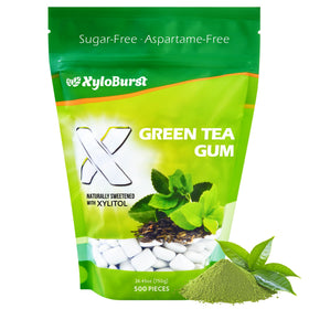 XyloBurst Green Tea gum bag ready for fresh breath on the go