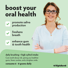 XyloBurst on-the-go pack shows travel-friendly mint gum convenient.