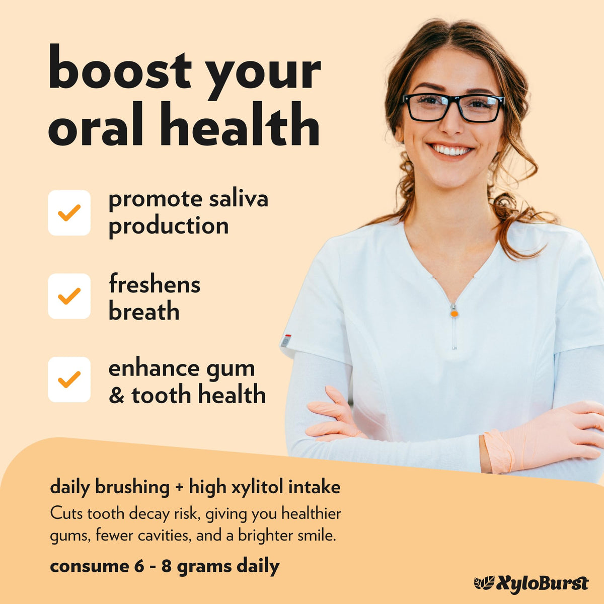 XyloBurst gum on-the-go packaging demonstrates travel-friendly chewing.