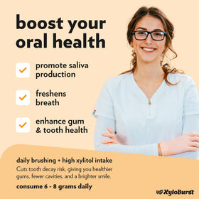 XyloBurst gum on-the-go packaging demonstrates travel-friendly chewing.