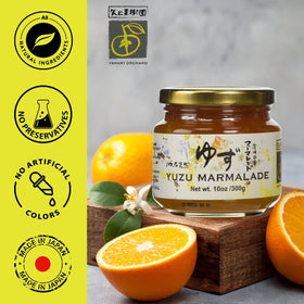 Yakami Orchard Marmalade jar with spoon showing glossy texture