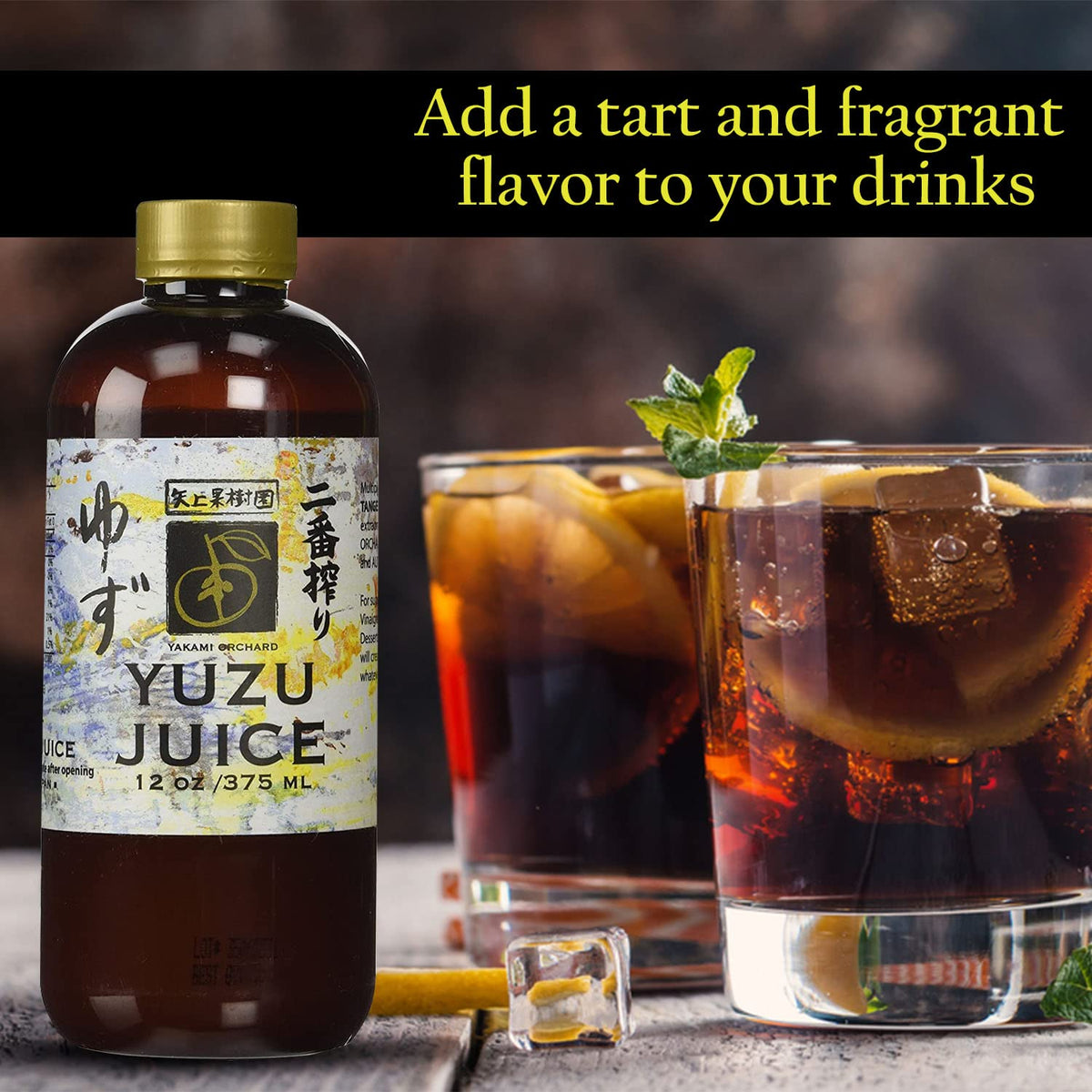 Yakami Orchard Yuzu juice pack of 2 bottles ready for kitchen use