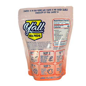 Back of the Y’all Sweet Tea Strawberry Splash Bash bag shows flavor notes.