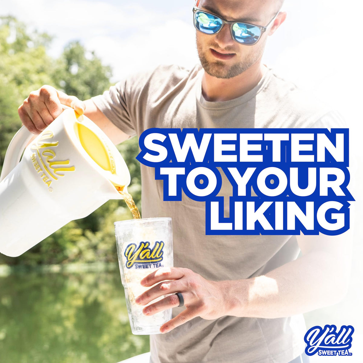 Family-friendly porch moment with Y’all Sweet Tea Strawberry Splash Bash.