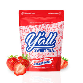 Y’all Sweet Tea Strawberry Splash Bash tea bag for quick gallon batches.