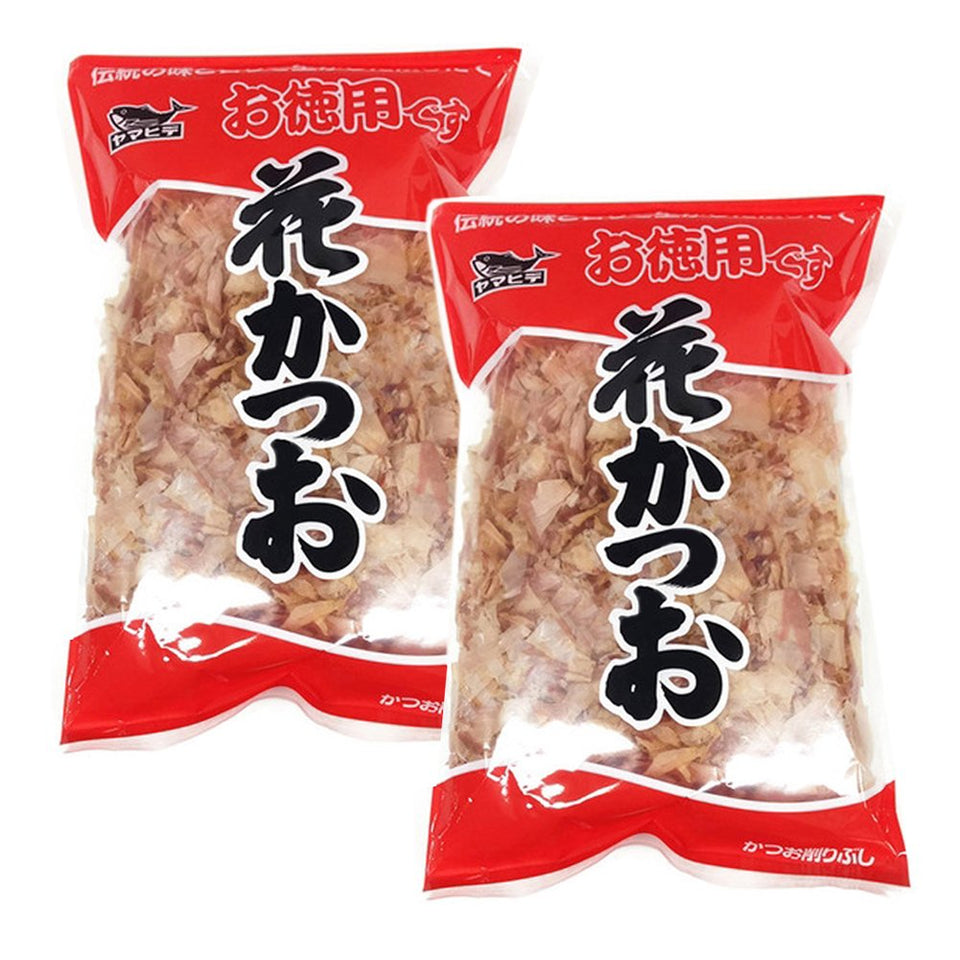 Yamahide Hanakatsuo bonito flakes pack ideal for dashi and toppings.