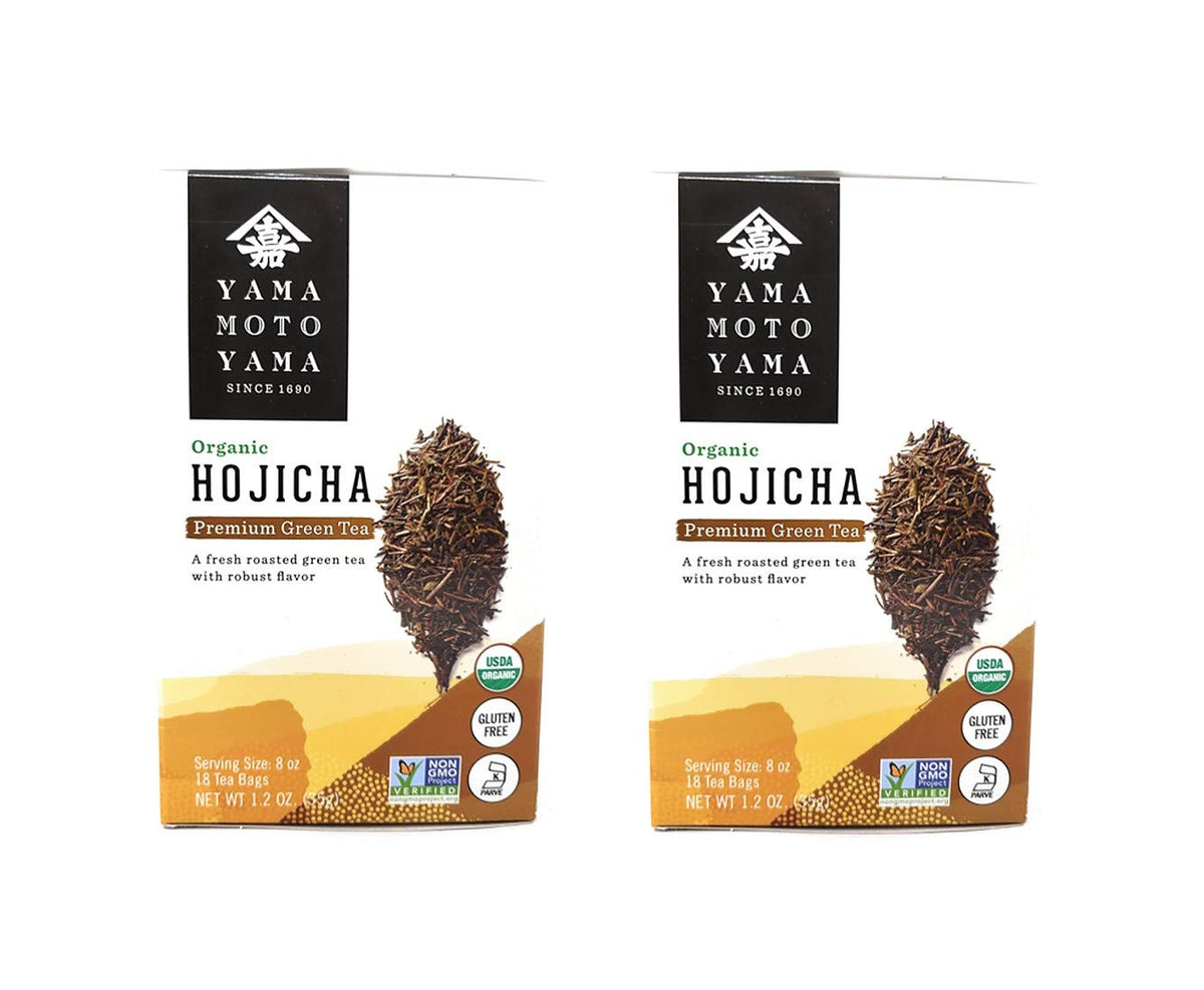 Yamamotoyama Hojicha loose leaf tea in a 2-pack for a cozy evening ritual