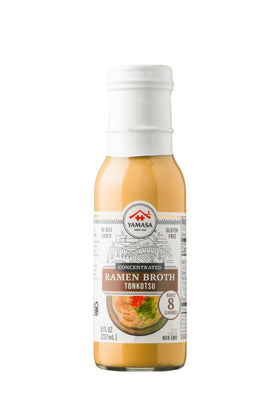 Yamasa Tonkotsu broth bottle showing artisanal quality for home ramen