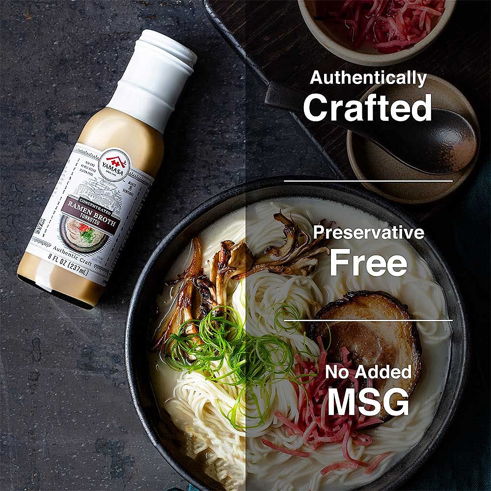 Yamasa Tonkotsu broth bowl ready for a ramen meal