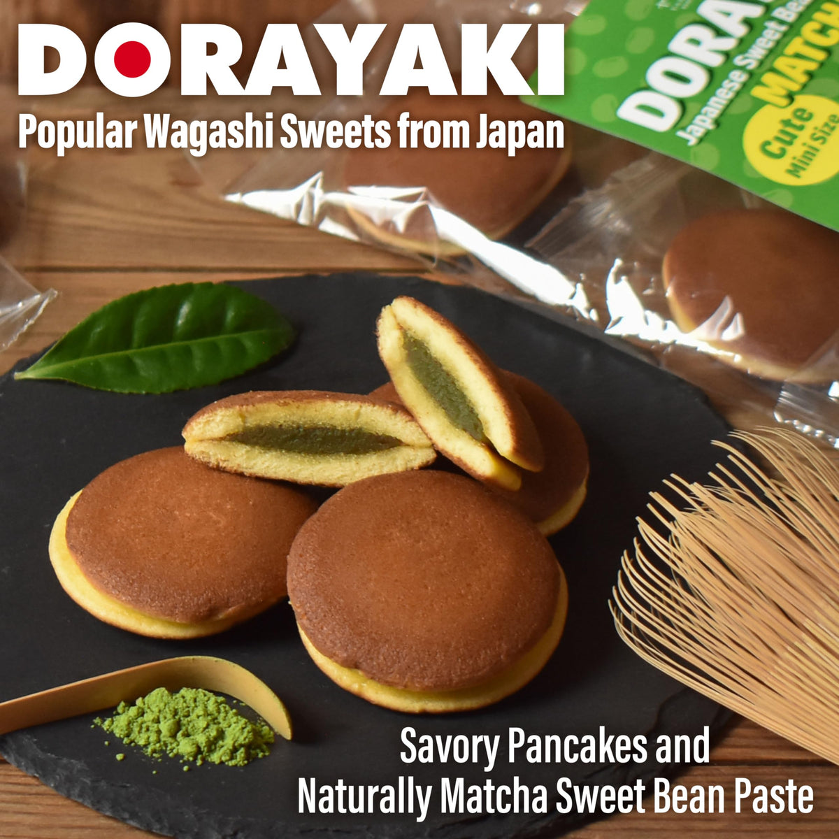YAMASAN KYOTO UJI Dorayaki pancake close-up shows fluffy texture.