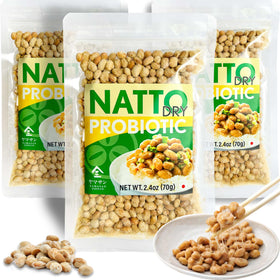 YAMASAN KYOTO UJI Natto freeze-dried beans close-up, rich in probiotics.