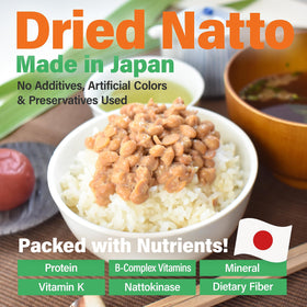 Freeze-dried natto beans preserves enzymes and nutrients for easy storage from YAMASAN KYOTO UJI.