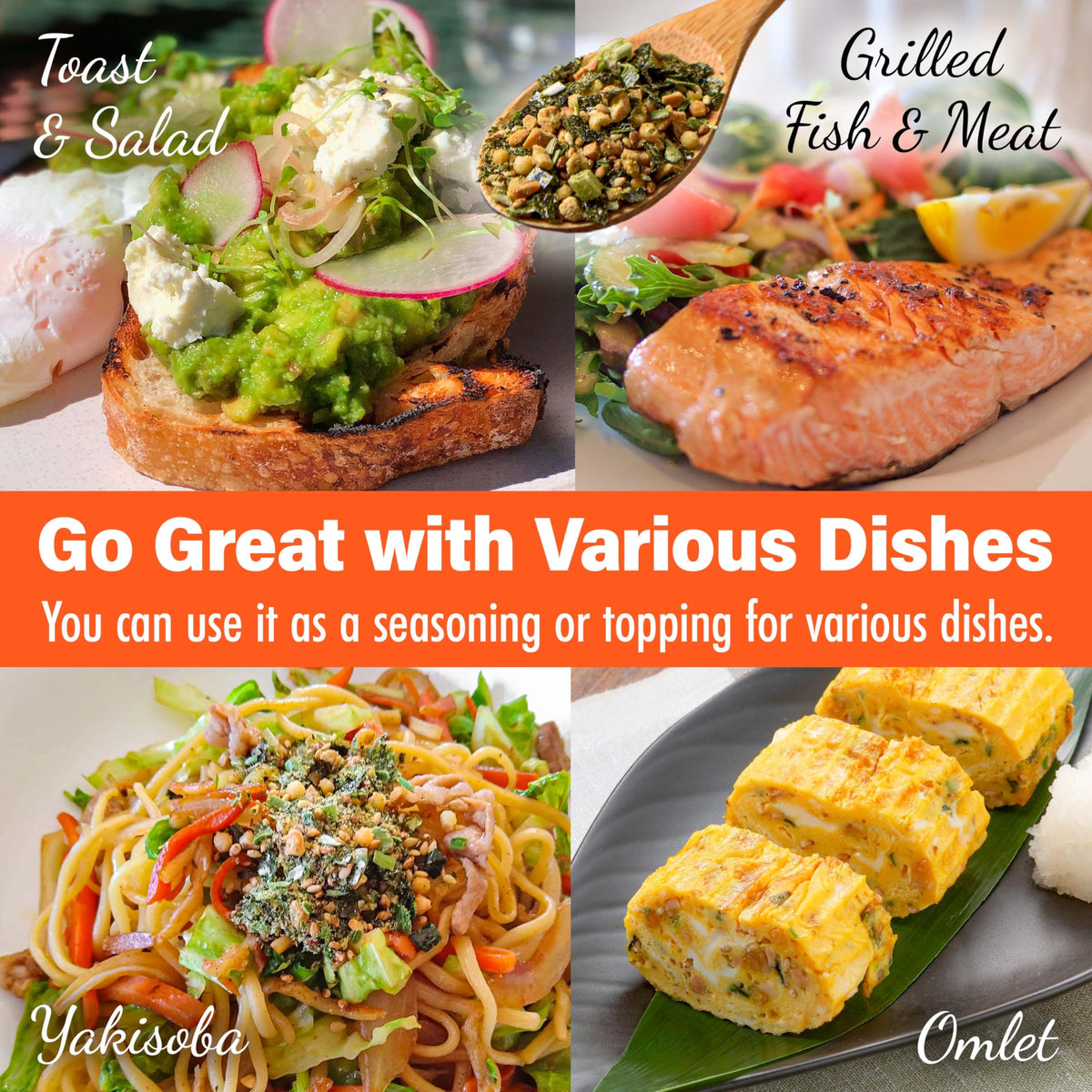 YAMASAN KYOTO UJI Natto Furikake on toast adds a quick savory note