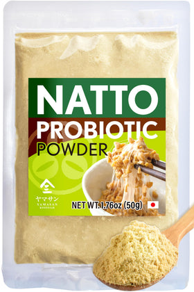 YAMASAN KYOTO UJI natto powder packaging highlights premium freeze-dried nutrition