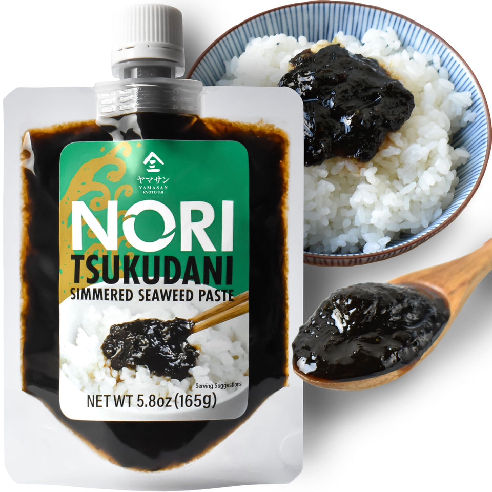 YAMASAN KYOTO UJI nori tsukudani tube-front, convenient ready-to-use paste.