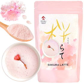 YAMASAN KYOTO UJI Sakura Latte pink foam in cup for a cozy spring moment