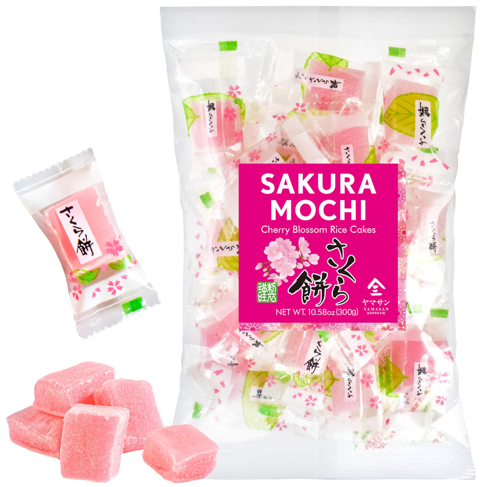 YAMASAN KYOTO UJI sakura mochi packaging, ideal for hanami gifting.
