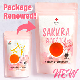 YAMASAN Kyoto UJI Sakura cup brew releasing floral aroma.