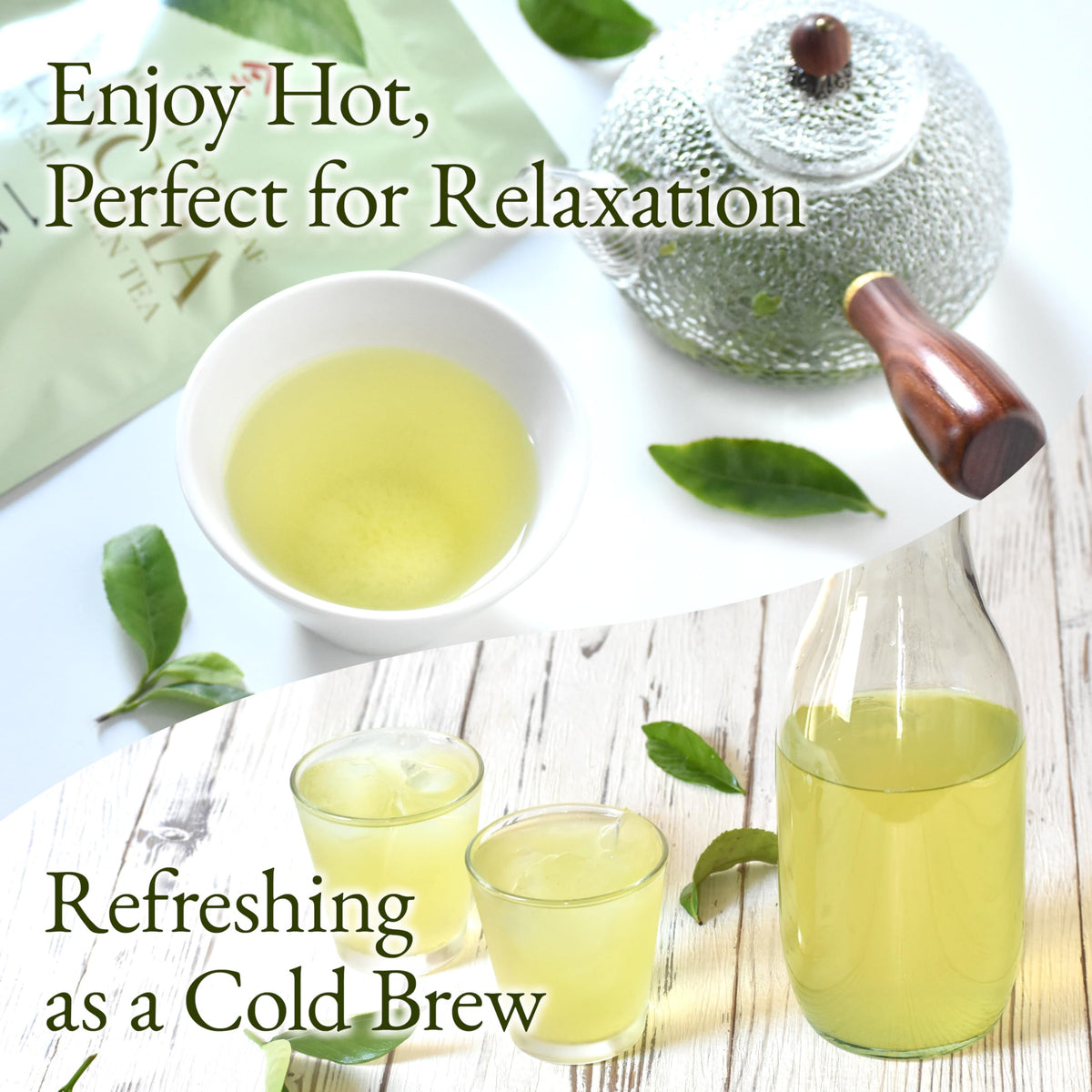 YAMASAN KYOTO UJI sencha with dessert pairing ideas, enhances fruity or chocolate treats.