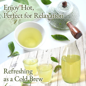 YAMASAN KYOTO UJI sencha with dessert pairing ideas, enhances fruity or chocolate treats.
