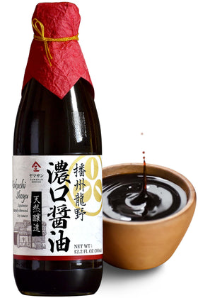 YAMASAN KYOTO UJI soy sauce bottle front highlighting premium aging
