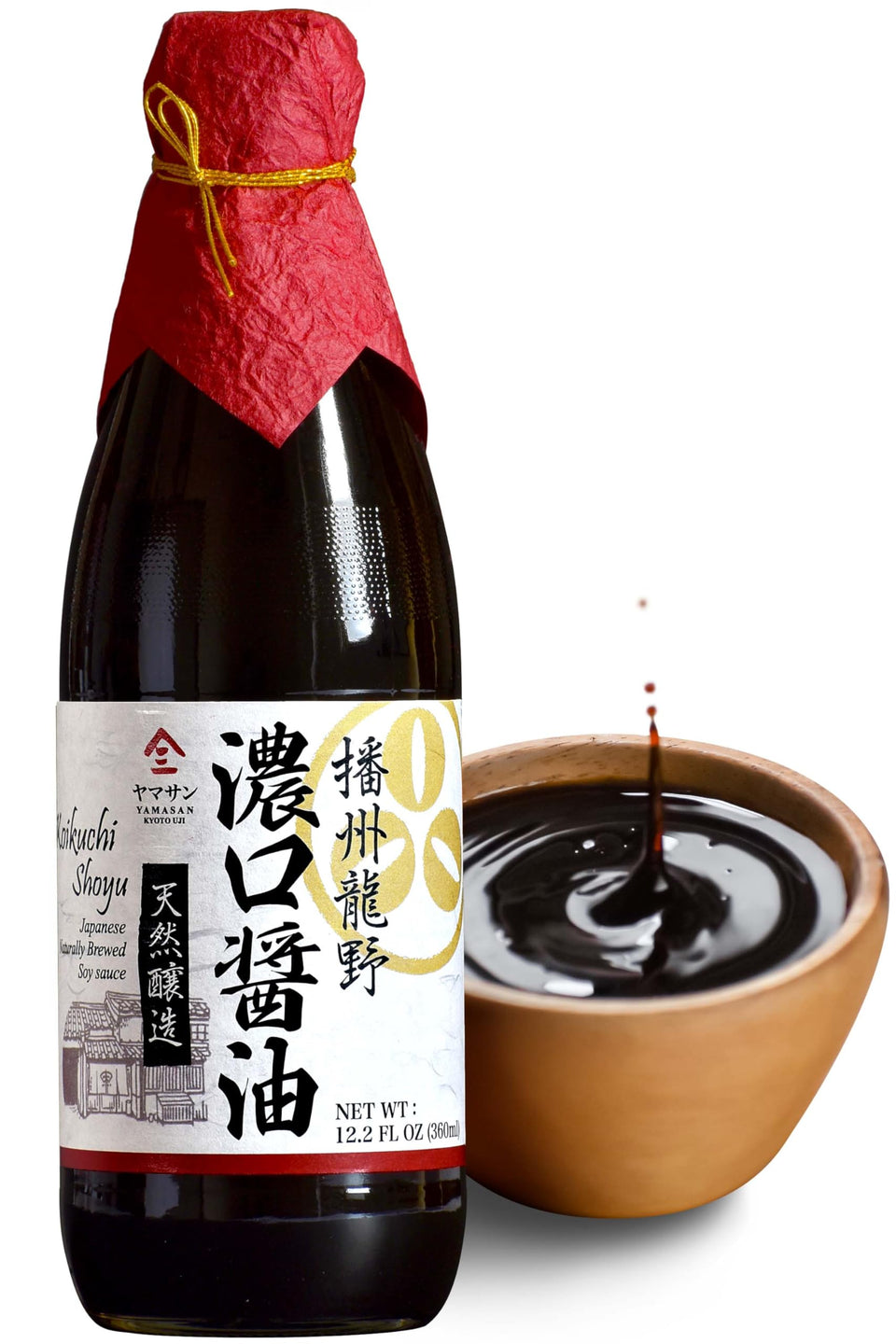 YAMASAN KYOTO UJI soy sauce bottle front highlighting premium aging