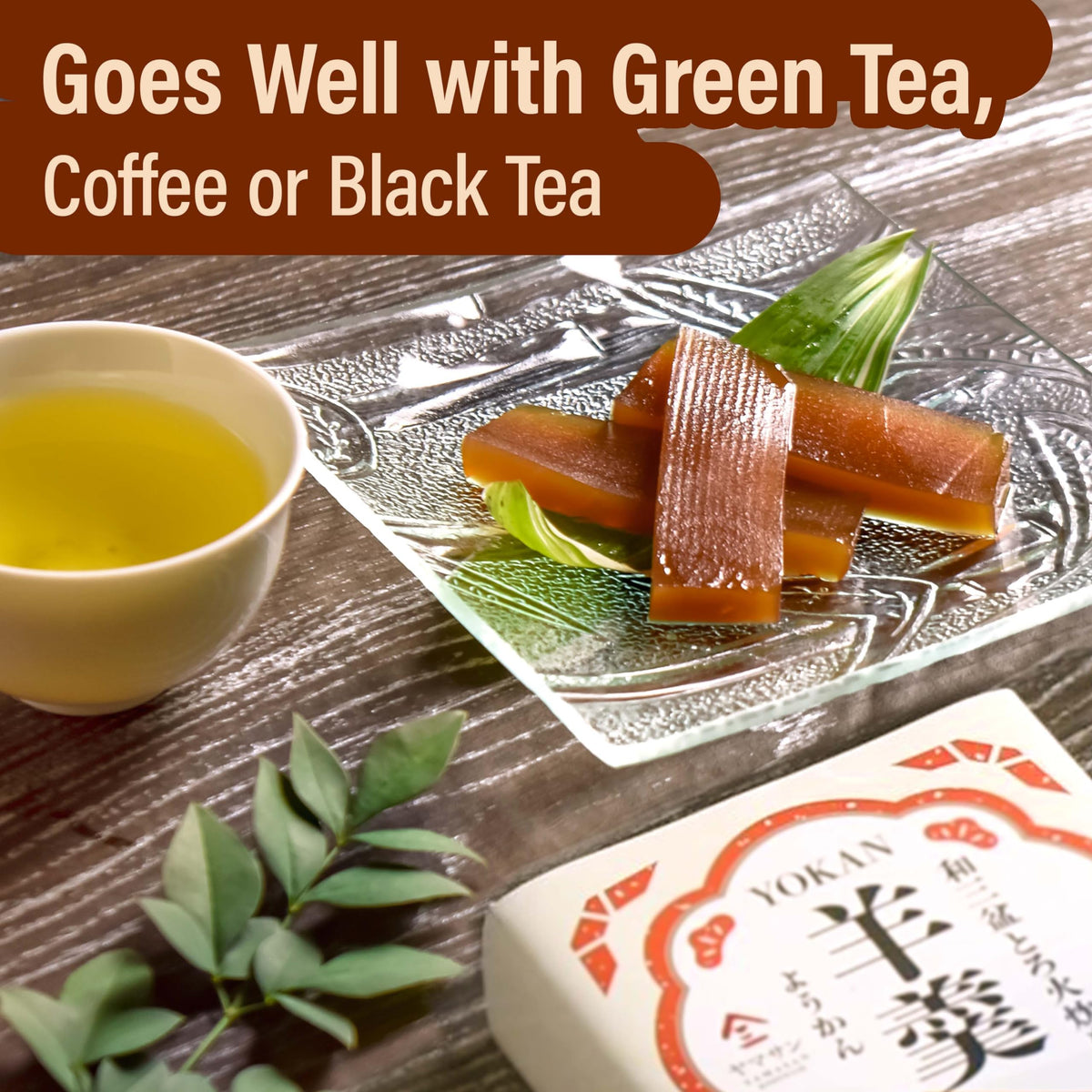 YAMASAN KYOTO UJI yokan with tea for a refined dessert moment