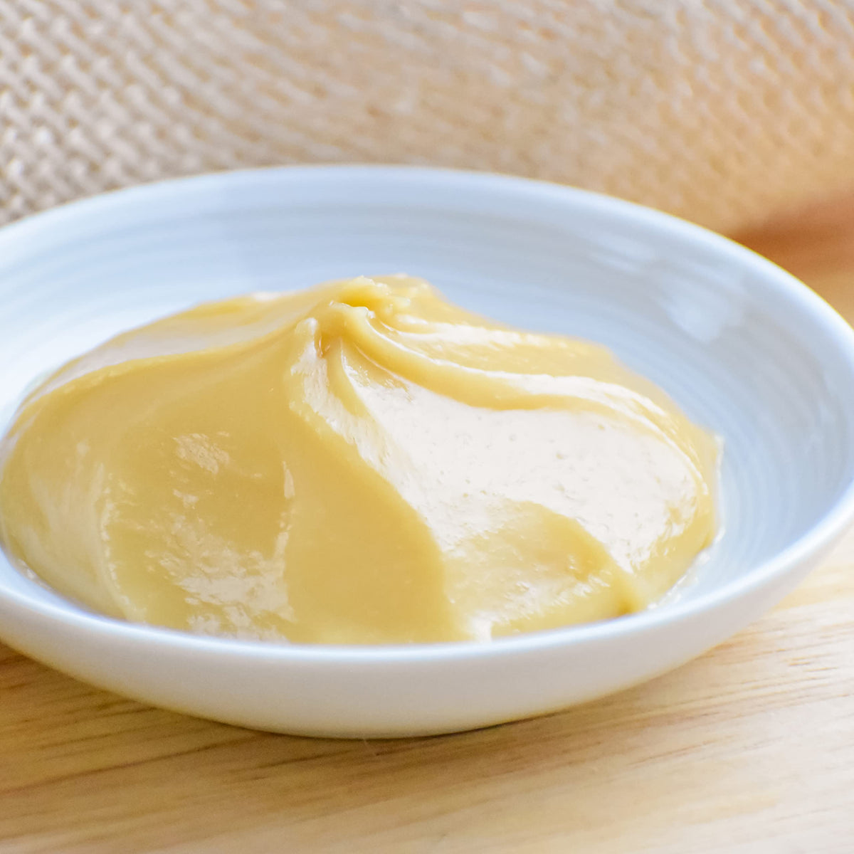 YAMASAN KYOTO UJI white miso label close-up highlights non-GMO, additive-free ingredients.