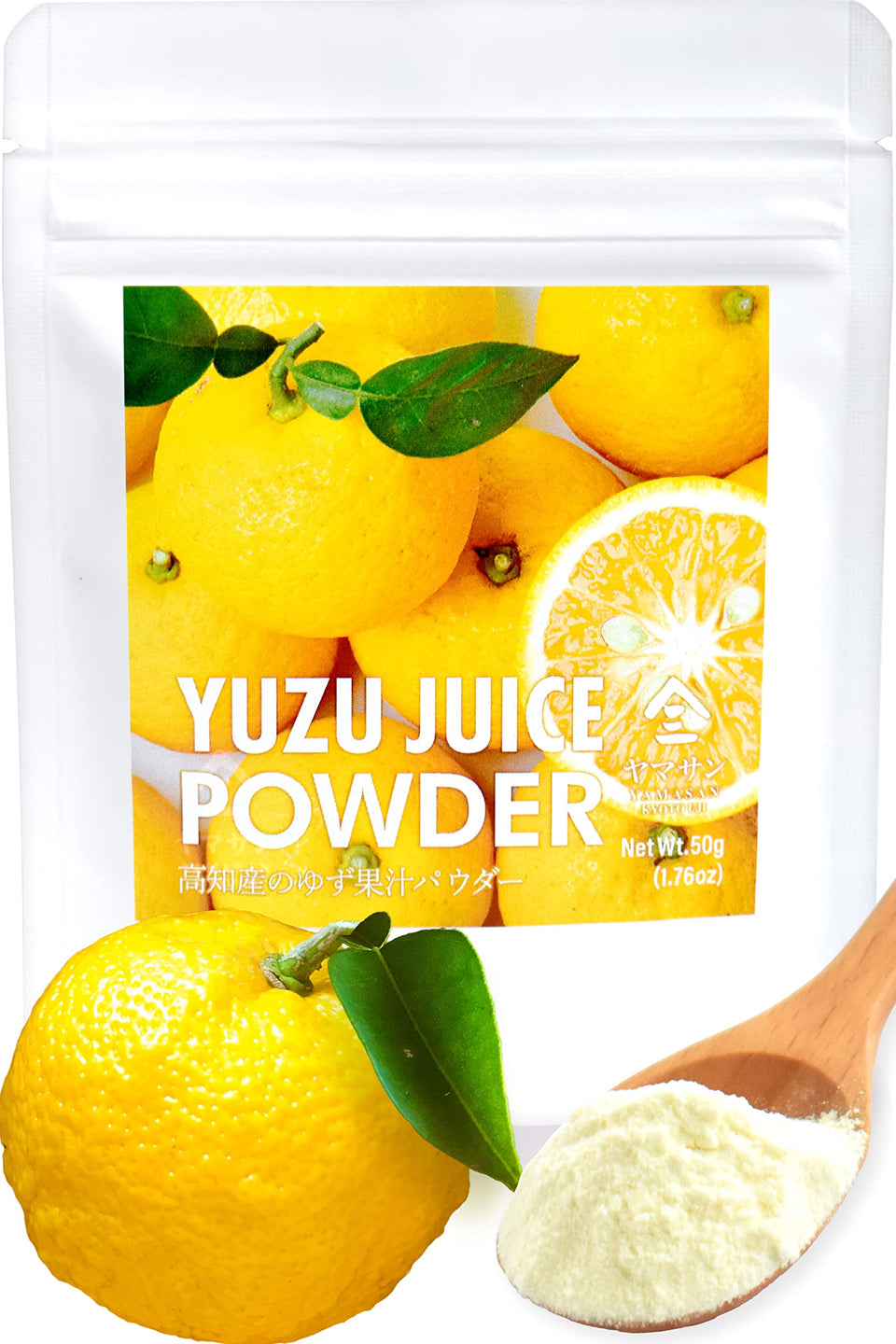 YAMASAN KYOTO UJI Yuzu juice powder bottle for cooking and beverages, bright aroma.